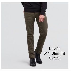Levi’s 511’s W32/L32 in Olive/Army Green